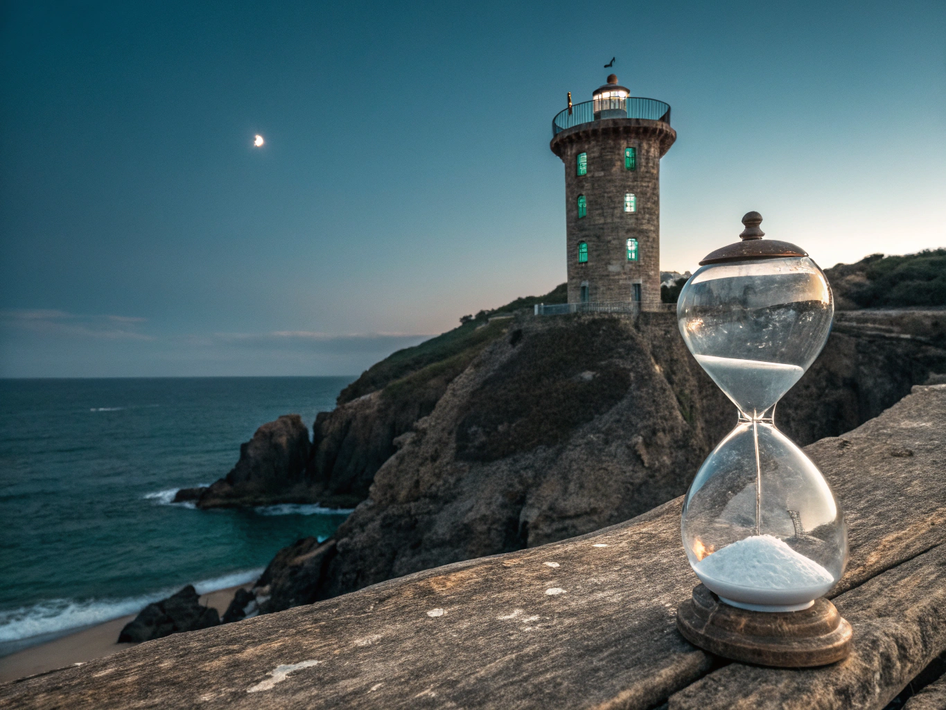 Scenic view of coastal heritage site