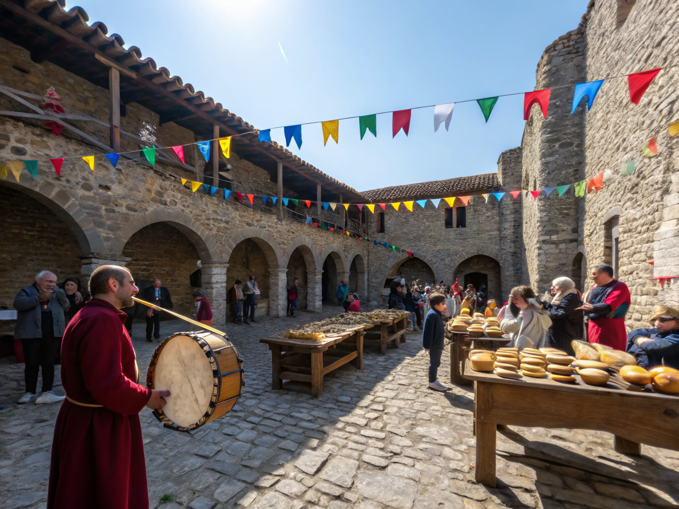 Community gathering at historical site
